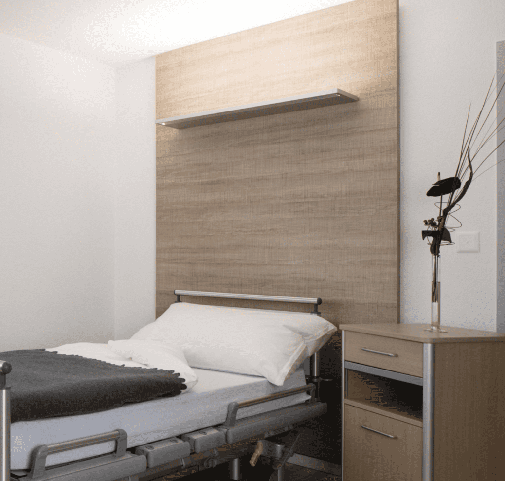 Zera Overbed Light Hospital Bed Light ValleyMed